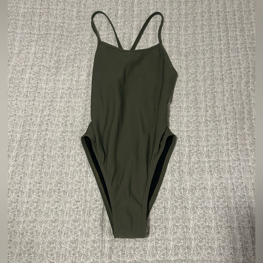 Jolyn Clothing Army Green One Piece Swimsuit